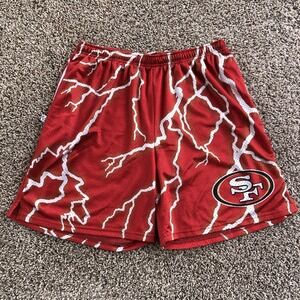 Chalk Line San Francisco 49ers Lightening Mesh Shorts Mens 3XL Red NFL Licensed